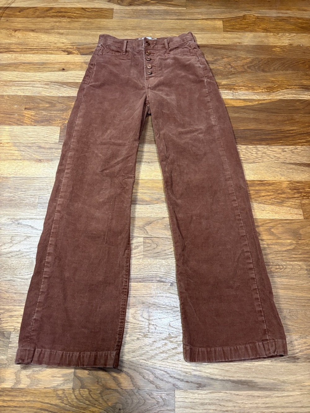 GAP brown corduroy high stride jeans